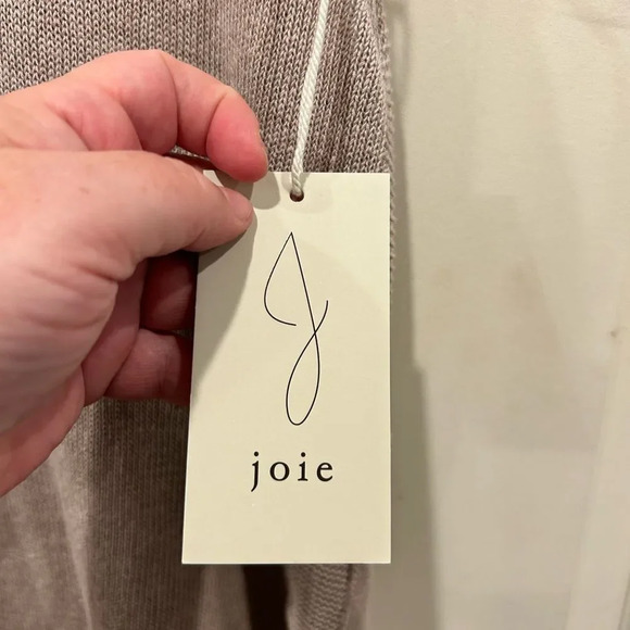 Joie Linen Rayon Blend Beige Tunic Vest Sleeveless Top size Large NWT - Picture 3 of 6